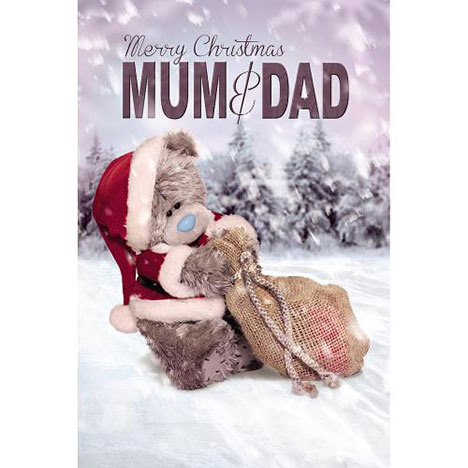 3D Holographic Mum And Dad Me to You Bear Christmas Card £3.79